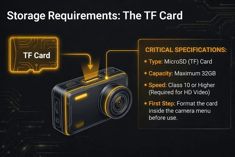 Triple Dash Camera Front, Cabin & Rear 170° Ultra Wide Angle  Night Vision