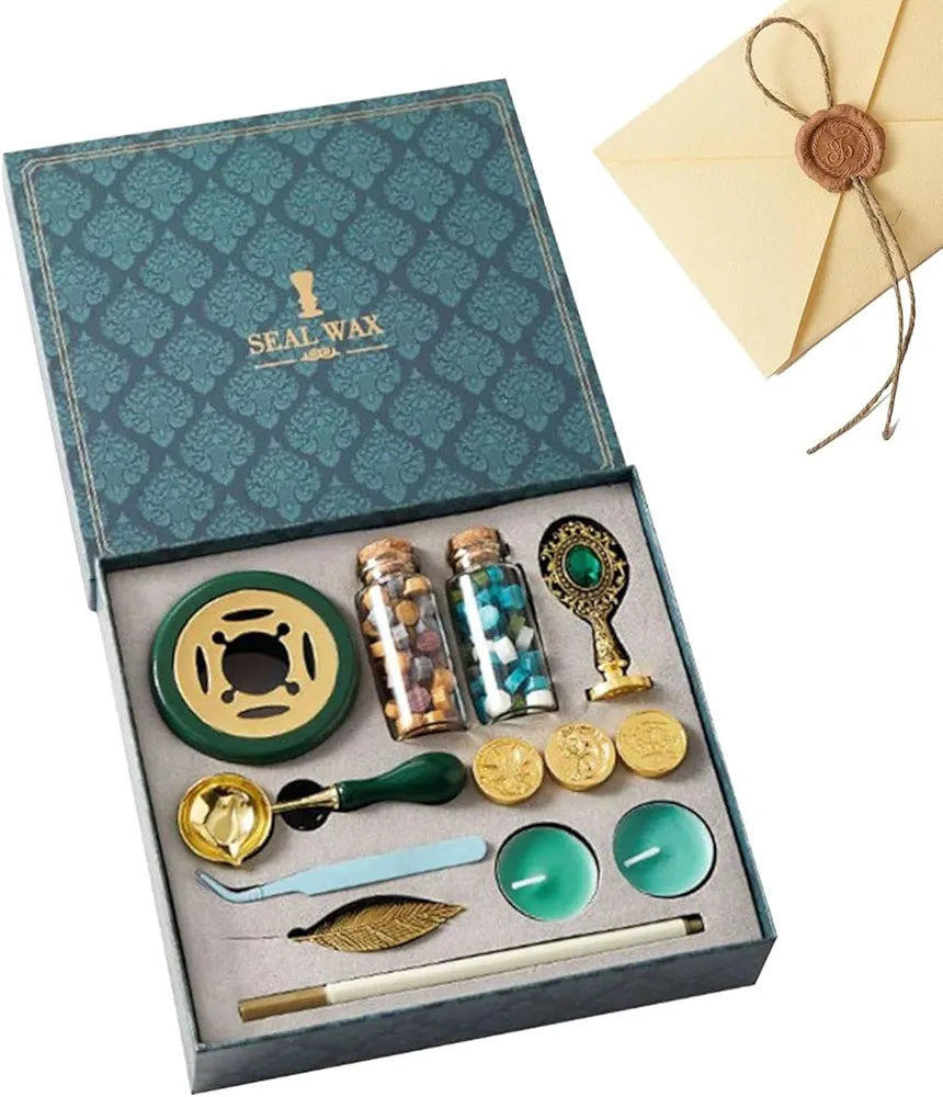 Sealing Wax Stamp Kit with Wax Seal Beads