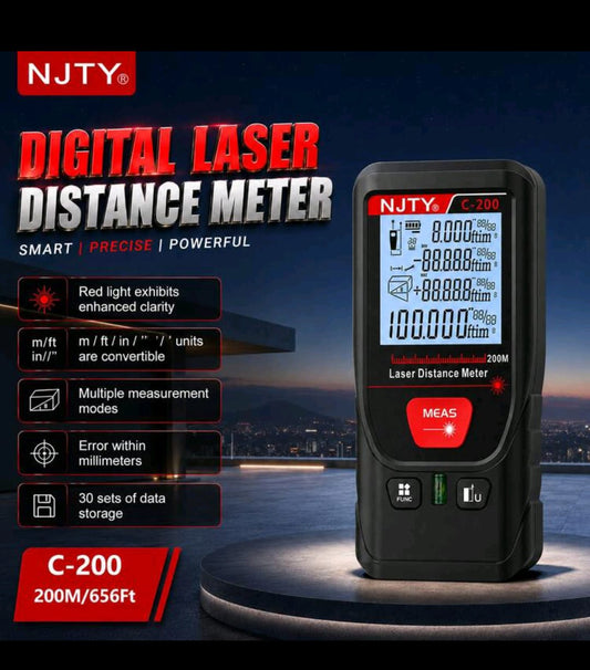 NJTY DIGITAL LASER DISTANCE METER 200 M