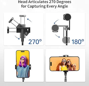 ATUMTEK Selfie Stick Tripod, Extendable 3 in 1 Aluminum Bluetooth Selfie Stick with Wireless Remote and Tripod Stand for iPhone Samsung Smartphones