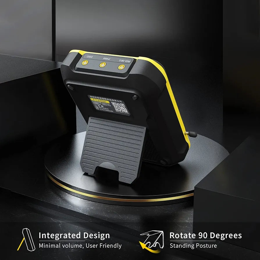 FNIRSI DSO-TC2 Oscilloscope - 2-in-1 Handheld Oscilloscope & Transistor Tester, PWM Square Wave Output, Diode Voltage Continuity Tester, Integrated Hidden Stand, P6100 High Voltage Probe