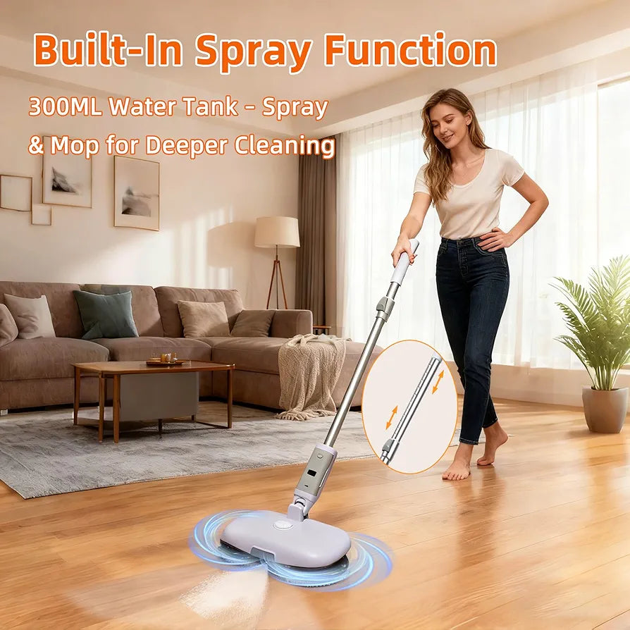 GOBOT Cordless Electric Spray Mop with High Speed Motor