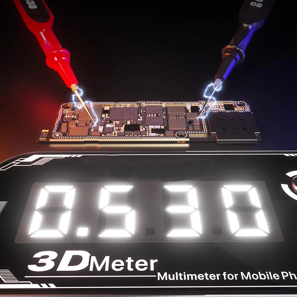 Tripled Screen Digital Multimeter with Voltages Capacitance Resistance Measurement