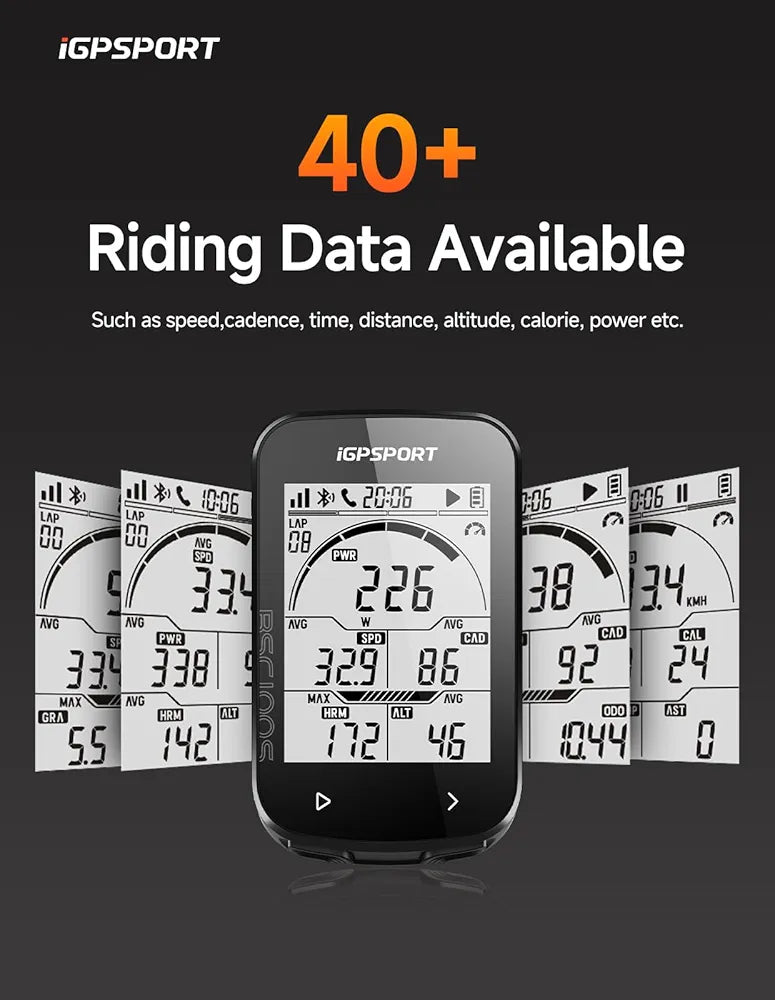 iGPSPORT BSC100S Bicycle/Bike Computer Wireless, 2.6-inch LCD Display GPS Bike Computer