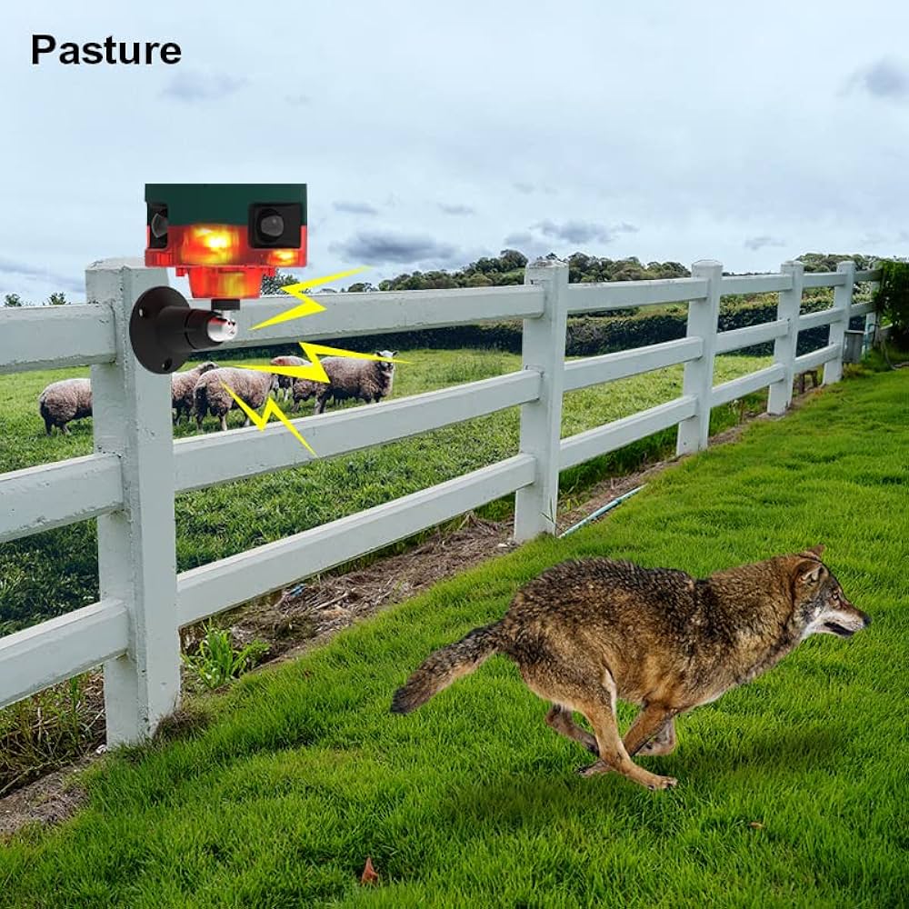 Solar Outdoor Motion Sensor Alarm,with Upgraded 360° Motion Detector Alarm, 129db Loud Siren, and Remote Keep Unwanted Explorers at Bay