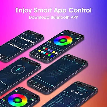 RGB Corner Floor Lamp, Bluetooth APP and Remote Control Music Sync LED Modern Floor Lamp for Living Room,