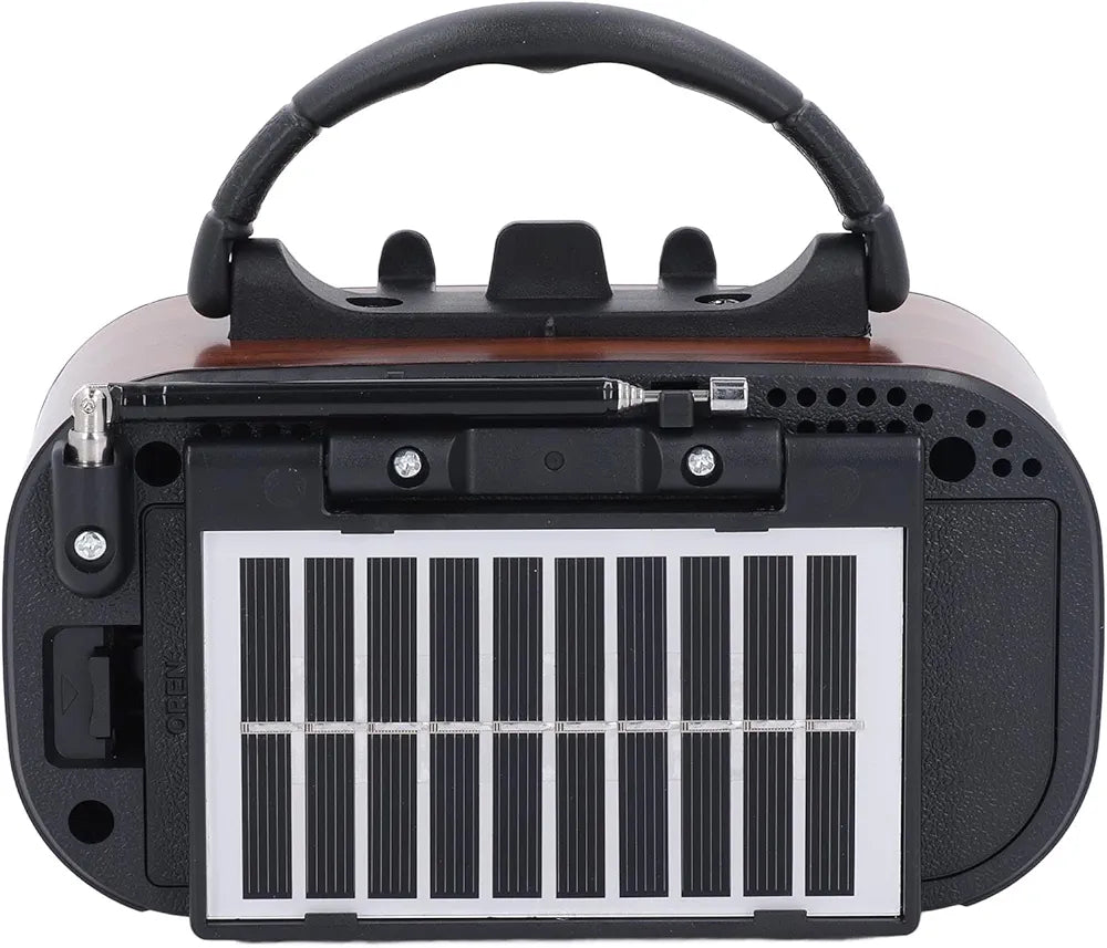 Retro Solar BT Radio, Vintage Small Radio, Support Am FM SW, Solar Powered Design