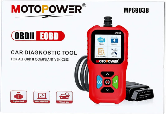 MOTOPOWER MP69038 Car OBD2 Scanner Code Reader Engine Fault Code Reader Scanner CAN Diagnostic Scan Tool - Elite Edition