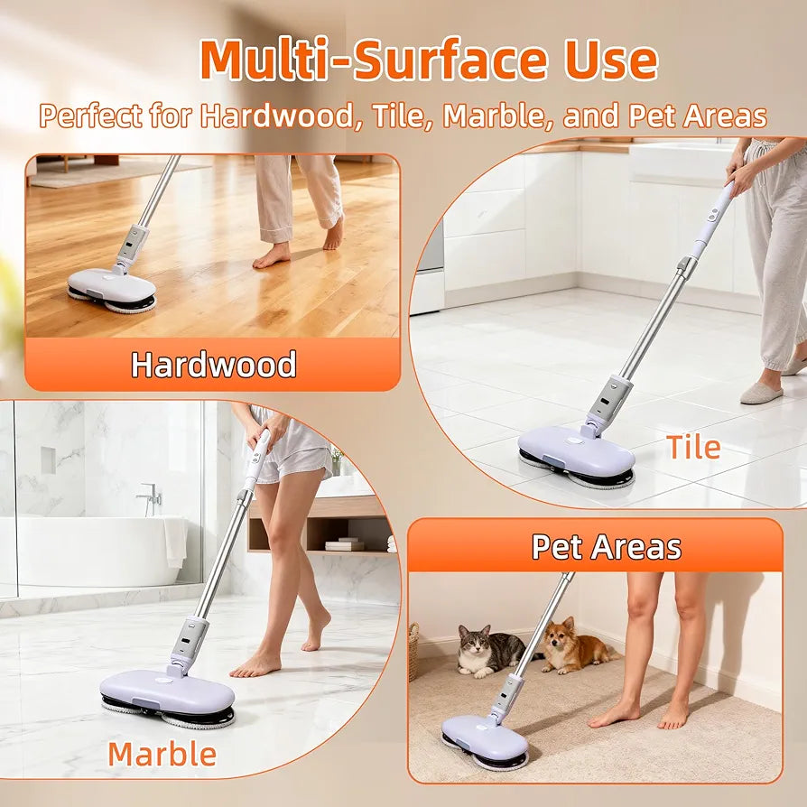 GOBOT Cordless Electric Spray Mop with High Speed Motor