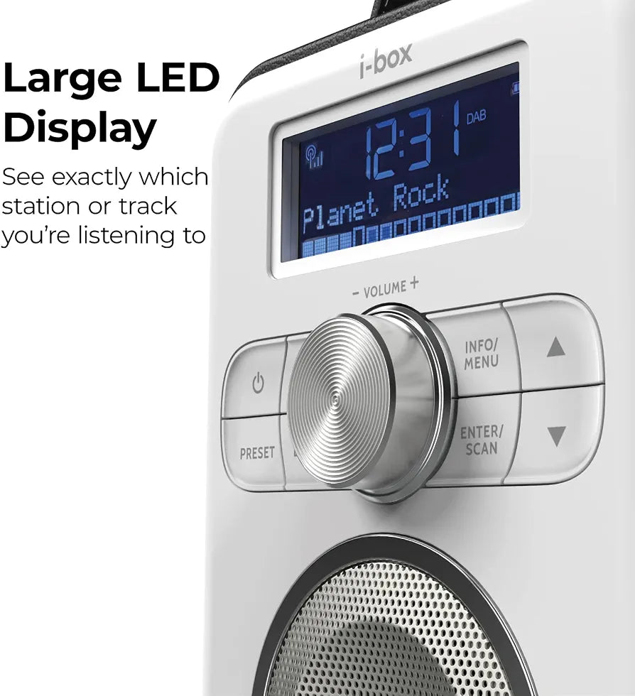 i-box Tune DAB/DAB Plus FM Radio Portable Bluetooth Speaker Stereo