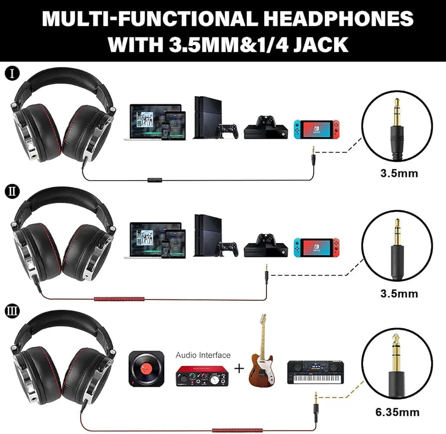OneOdio® Pro-50 Studio & Wired Headphones | Hi-Res Audio