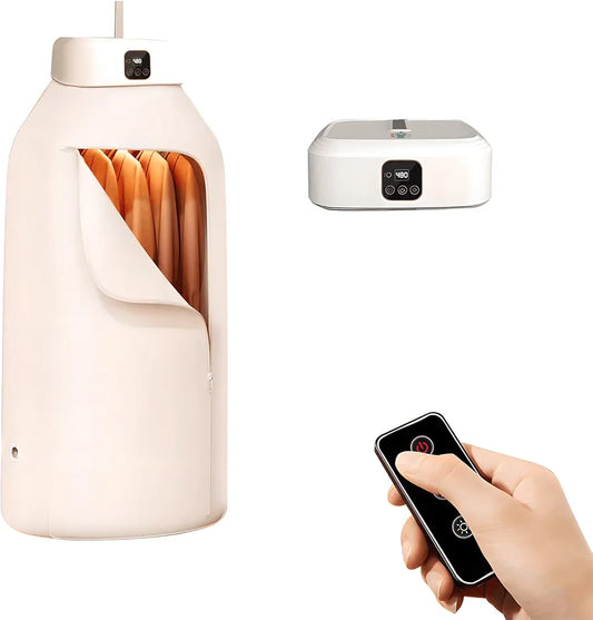 Dryer,Portable Clothes Dryer for Apartments Dormitory Business Trips,Portable Clothes Drying Bag,Remote Control Electric Dryer,Small Dryer Dual Speed Mode 8 Stages Timed 480 Minute Drying