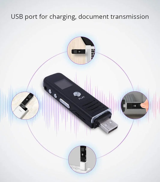 Mini Hidden Voice Recorder Professional Pen 8GB Digital Voice Recorder USB Small Dictaphone MP3 Portable TF Card Audio recorder