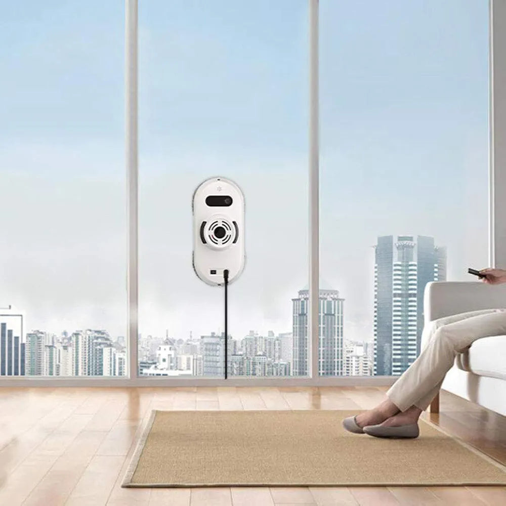 Window Cleaning Robot, Intelligent Automatic Remote Control Robot, Safety Anti-Drop, Glass Cleaning Wiping Machine for Home, Office, Building