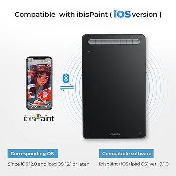 XPPen Pen Tab, Bluetooth Wireless Connection, 8 x 5 Inches, X3 Pen, Tilt Detection, Pen Tablet, Plate Tab, Smartphone Compatible, Illustration, Telework, Drawing Software, Compatible with iPhone