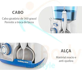 V300 Water Flosser with 5 Tips and Advanced Pressure Control System with 10 Settings, Dental Plaque Removal irrigator, White