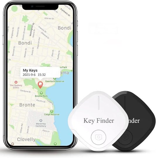 Key Finder Item Finders, Smart Key Tracker Fob Bluetooth Locator Personal Key Phone Wallet Luggage Tracker for Kids Pets Anti-Lost Finder for iOS Android 2 Pack