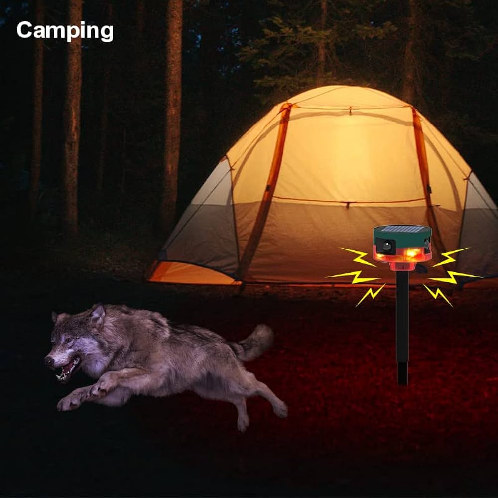 Solar Outdoor Motion Sensor Alarm,with Upgraded 360° Motion Detector Alarm, 129db Loud Siren, and Remote Keep Unwanted Explorers at Bay