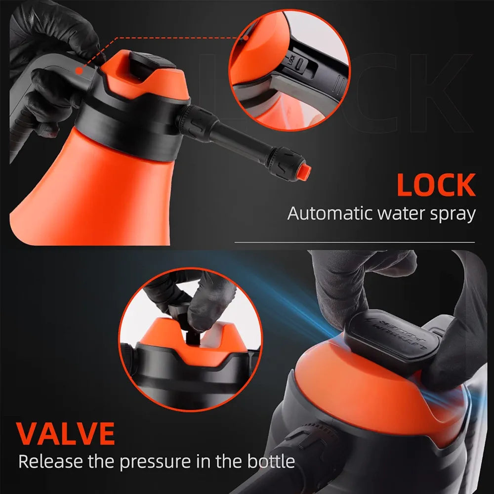 SPTA Cordless Pump Sprayer, Cordless Foam Cannon, 8.4V 1.8L Cordless Foam Sprayer Full Function Wash Foam Gun for Car Washing and Cleaning