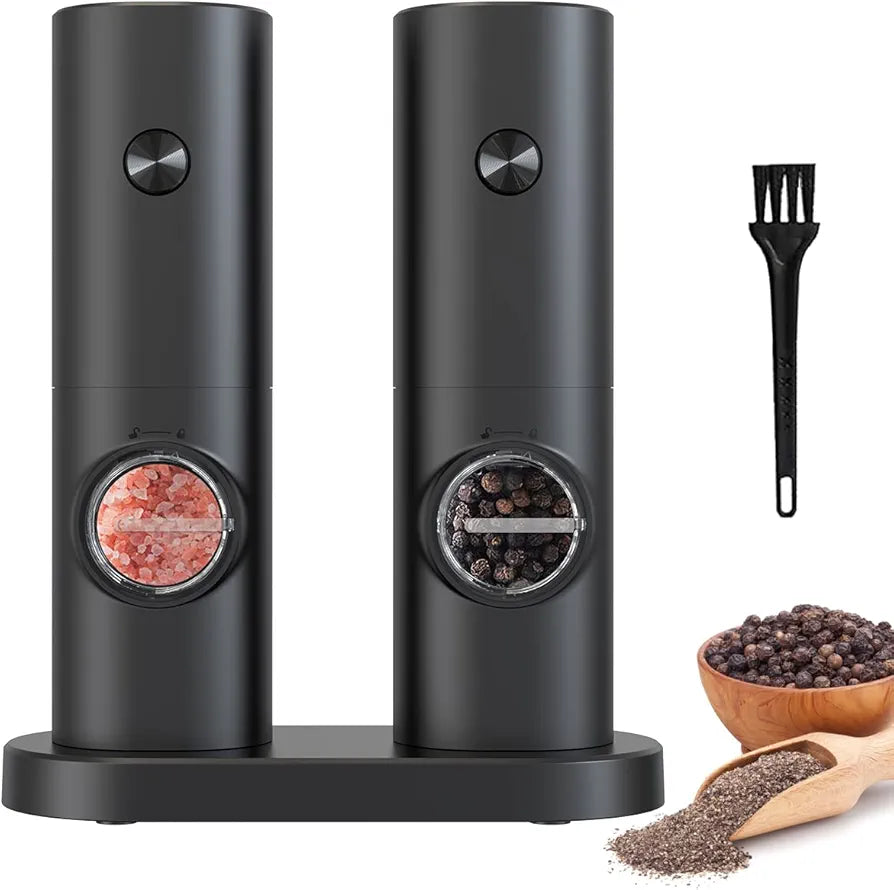 Electric Salt and Pepper Mill Set with Base