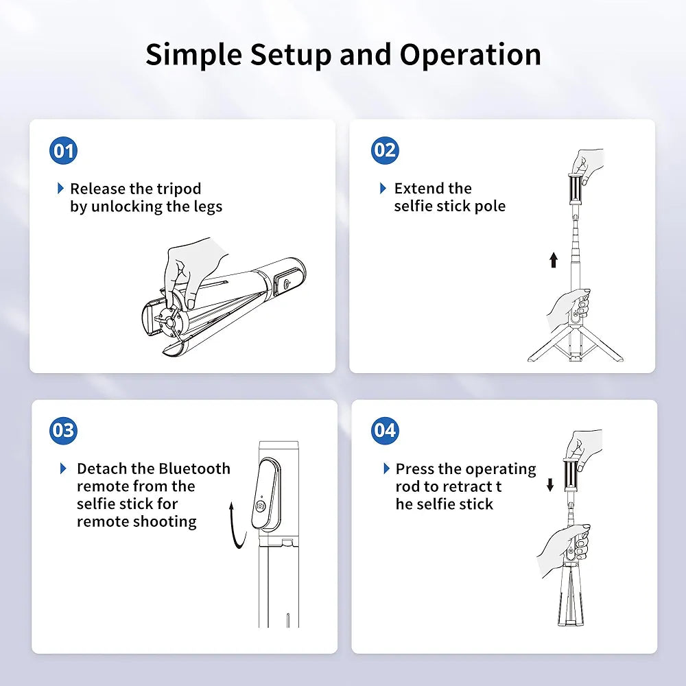 ATUMTEK Selfie Stick Tripod, Extendable 3 in 1 Aluminum Bluetooth Selfie Stick with Wireless Remote and Tripod Stand for iPhone Samsung Smartphones
