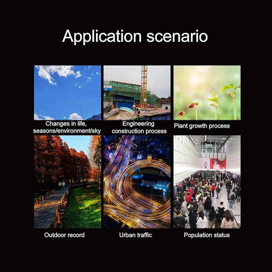 Time Lapse Camera, 4K 32MP Captures Professional Outdoor Construction Full Color Timelapse Camera with 2.0in LCD Screen, Macro Shooting IP66 for Food Custruction