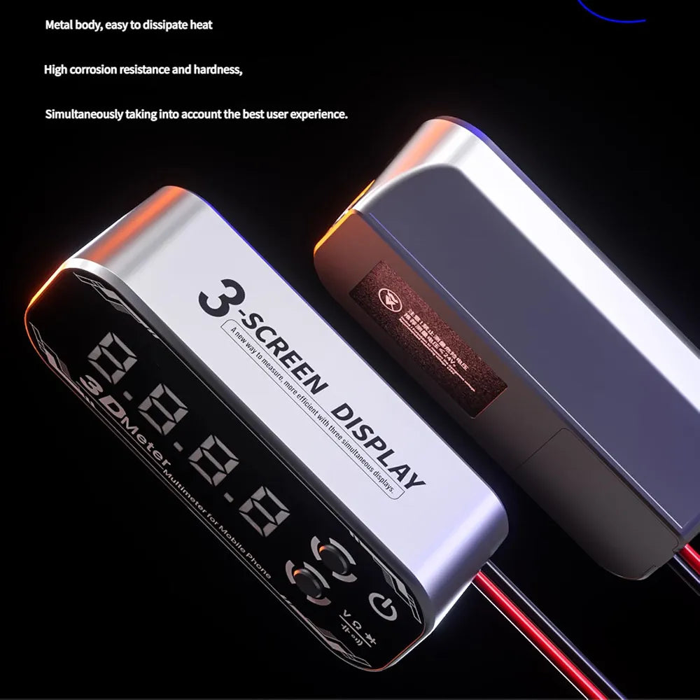 Tripled Screen Digital Multimeter with Voltages Capacitance Resistance Measurement