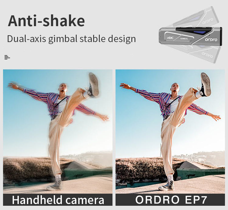 ORDRO EP7 Head Wearable 4K 60fps Video Sony sensor Camera With Remote Control