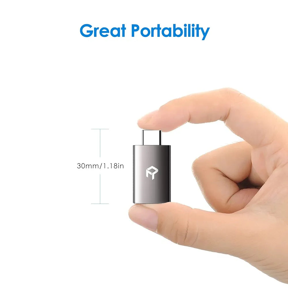 Rankie USB C Adapter Hi-speed USB Type C to USB-A 3.0, 2-Pack, Black