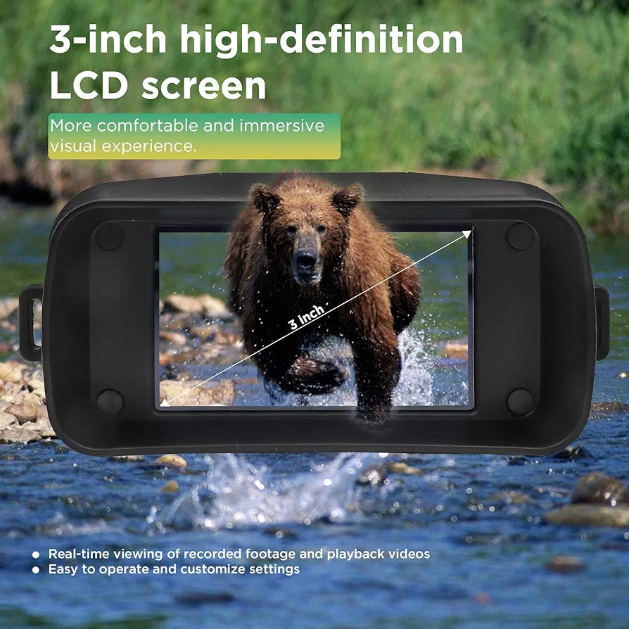 Night Vision Binoculars for Adults, 4K WiFi Digital Night Vision Binoculars Device Infrared Night Vision Goggles 3'' Large Screen Full Dark 300m for Hunting Camping for Hunting & Camping