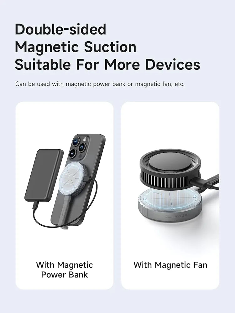 Hagibis Magnetic M.2 2230 NVMe SSD Enclosure with Magsafe for iPhone 16 15 Pro Max ProRes, USB C 3.2 Gen2 10Gbps to NVMe Adapter, Aluminum External SSD Case for MacBook, iPad Pro, Android (MC100)