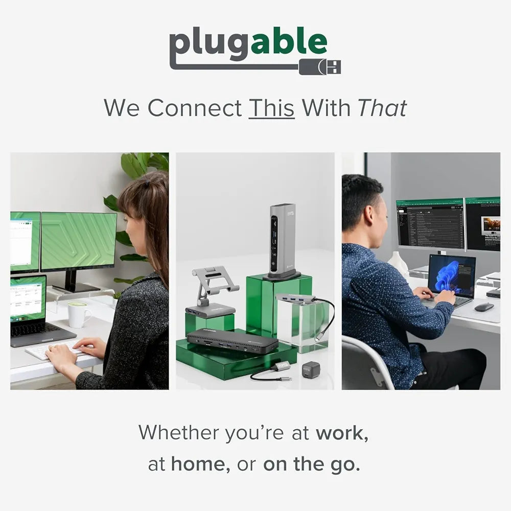 Plugable Thunderbolt 4 Cable [Thunderbolt Certified] 6.6ft USB4 Cable with 100W Charging, Single 8K or Dual 4K Displays, 40Gbps Data Transfer, Compatible with Thunderbolt, USB4, USB-C - Driverless