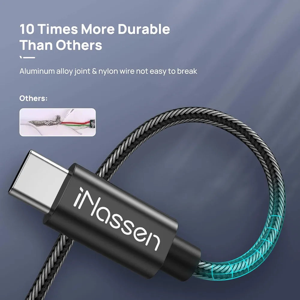 iNassen USB C to 3.5mm Adapter Aux Car Cable for Samsung USB C Jack 3.5mm Adapter Audio Cable C to 3.5mm Aux Stereo Car Compatible with Samsung S20/S20+/S10/Note10, Pixel 2 3 XL, Huawei P40 P30 PRO/P20