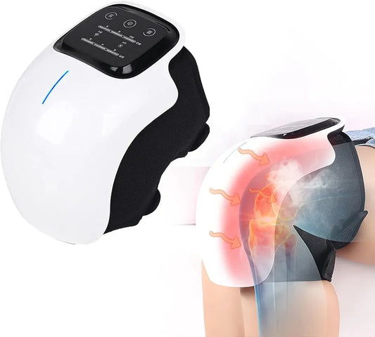 Knee Massager | Infrared Laser Massage I Heat I Vibration | Knee Joint Pain Recovery | Cordless | LED Touch Screen I