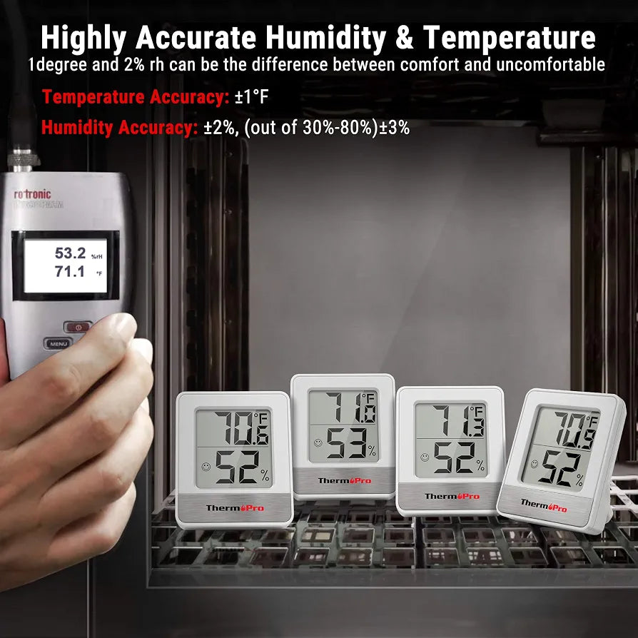 ThermoPro Pack of 3 Digital Room Thermometer Hygrometer Indoor