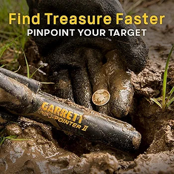 Garrett Pro-Pointer II Metal Detector Pinpointer – 360° Detection, LED Flashlight, Waterproof Tip, Fast Retune, Lost Alarm, Includes Holster & Battery