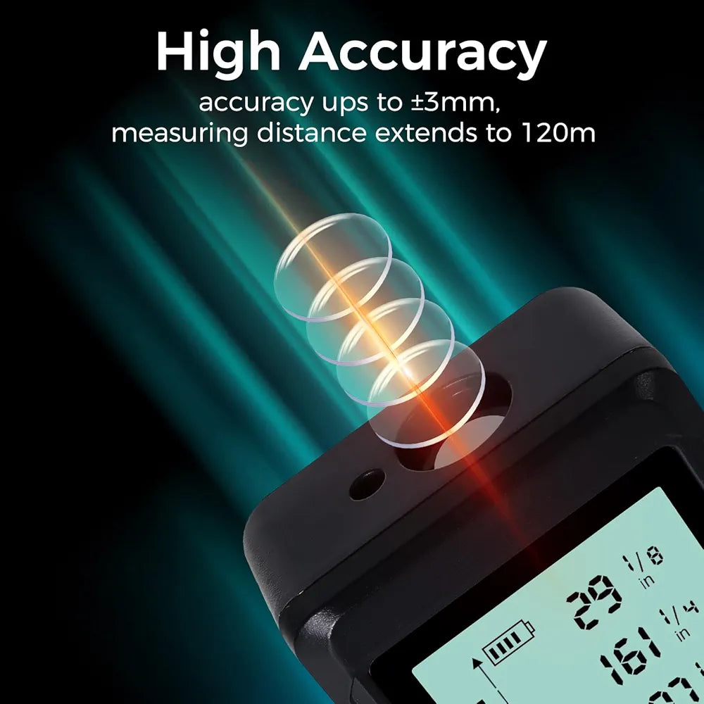 Laser Measure Device 120m with 2 Bubble Level