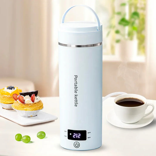 Travel Electric Kettle Portable Mini Kettle,Small Hot Water Boiler with 4 Temperature Settings,304 Stainless Steel,Fast Boiling Water with Auto Shut-Off and Boil Dry Protection,400ml