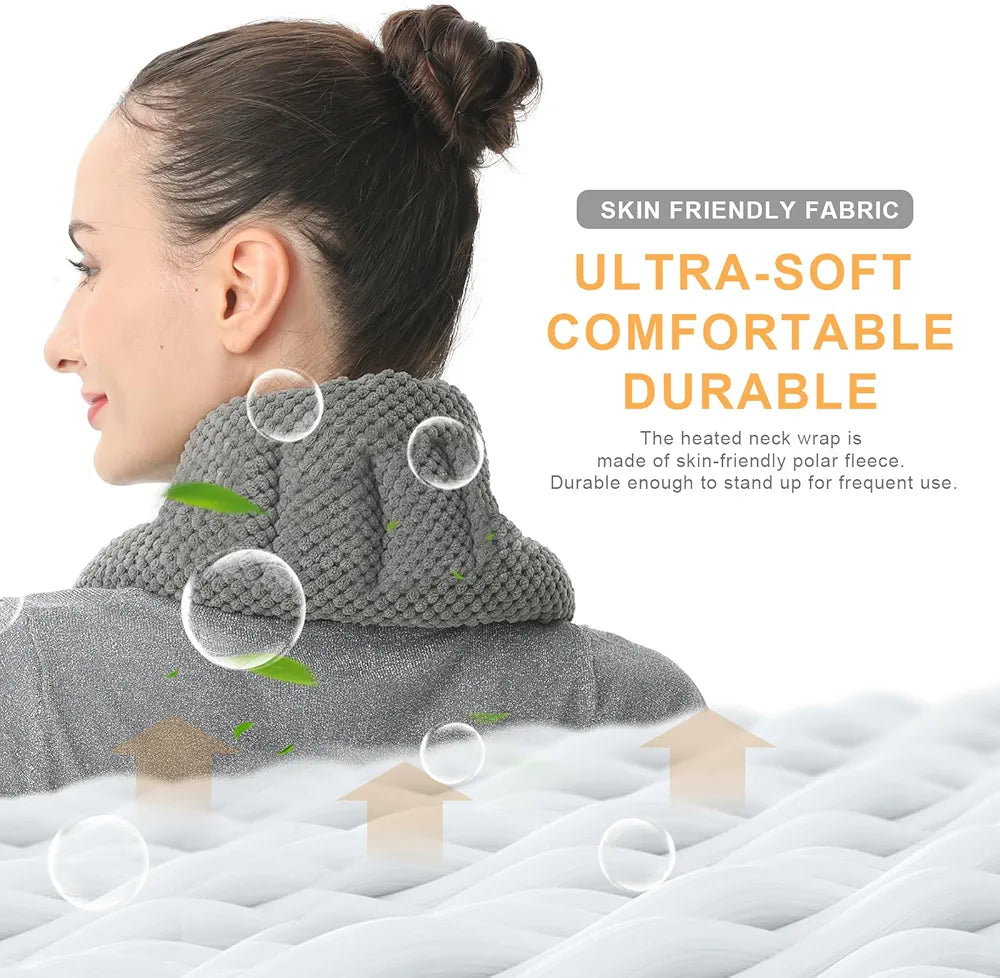 UNCN Long Heating pad for Neck and Shoulders Back 33 * 5.9" microwavable Large Moist Heat Pack Warm hot Compress Neck wrap Weighted Bag Massage Reusable Herbal Nature Calming Portable