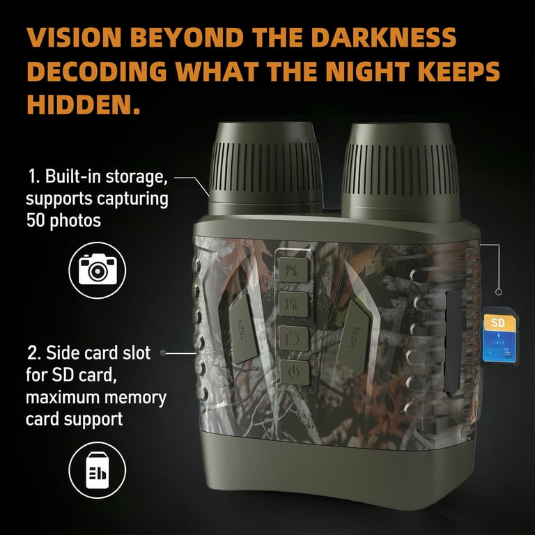 Night Vision 4k Goggles 2624Ft/800M Range