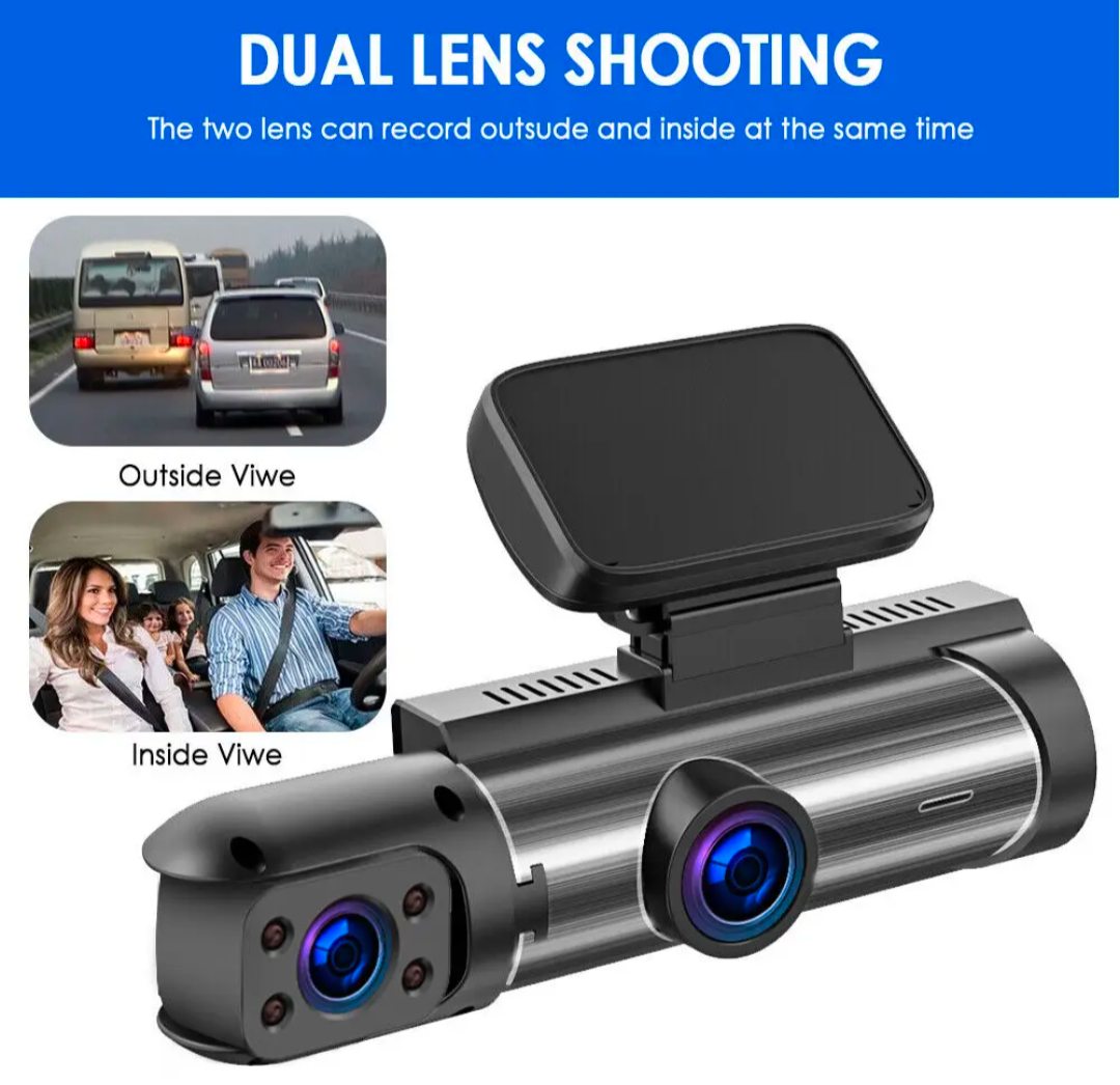 Dash Cam 1080P + Backup Camera
Automatic Loop Recording