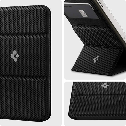 Spigen Smart Fold (MagFit) Magnetic Wallet Card Holder Designed for MagSafe with Kickstand Compatible with iPhone 16/15/14/13/12 Models