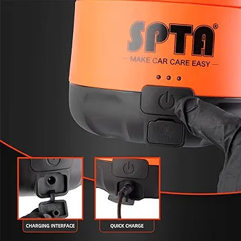SPTA Cordless Pump Sprayer, Cordless Foam Cannon, 8.4V 1.8L Cordless Foam Sprayer Full Function Wash Foam Gun for Car Washing and Cleaning