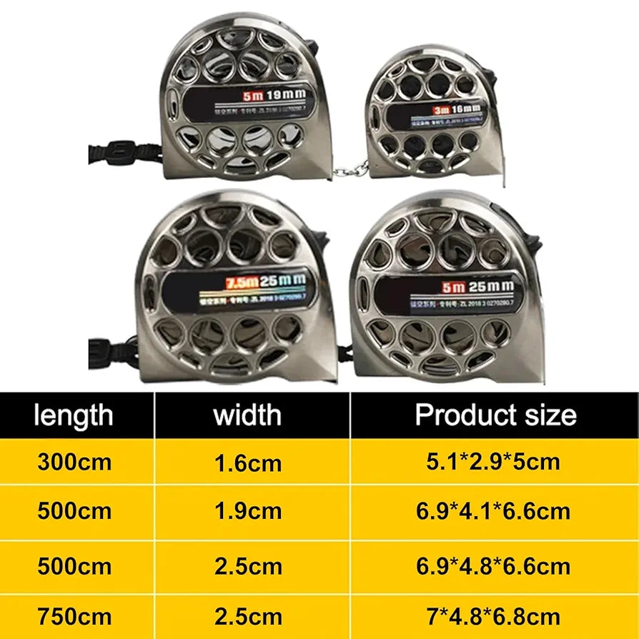 Retractable Ruler,Waterproof Tape Measure for Construction | Wear-Resistant Tape Measure with Slide Lock for Carpenter, Height, Length, Circumference Zankie