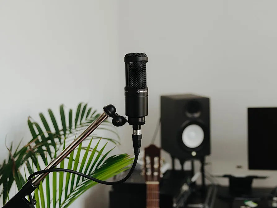 Audio-Technica AT2020 Cardioid Condenser Studio XLR Microphone, Ideal for Project/Home Studio Applications