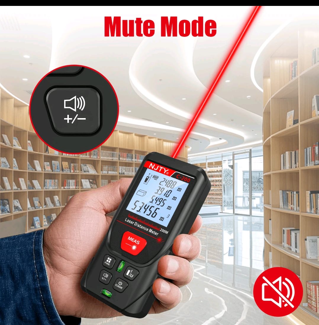 NJTY DIGITAL LASER DISTANCE METER 200 M