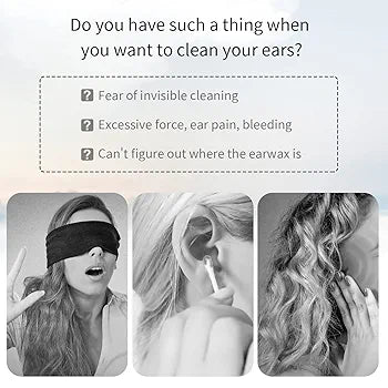 GPEESTRAC Ear Wax Removal Ear Camera Wireless Ear Otoscope with 6 LED Light Earwax Cleaner Compatible with iPhone iPad Android Earwax Removal Kit for Kids, Adults,Pets