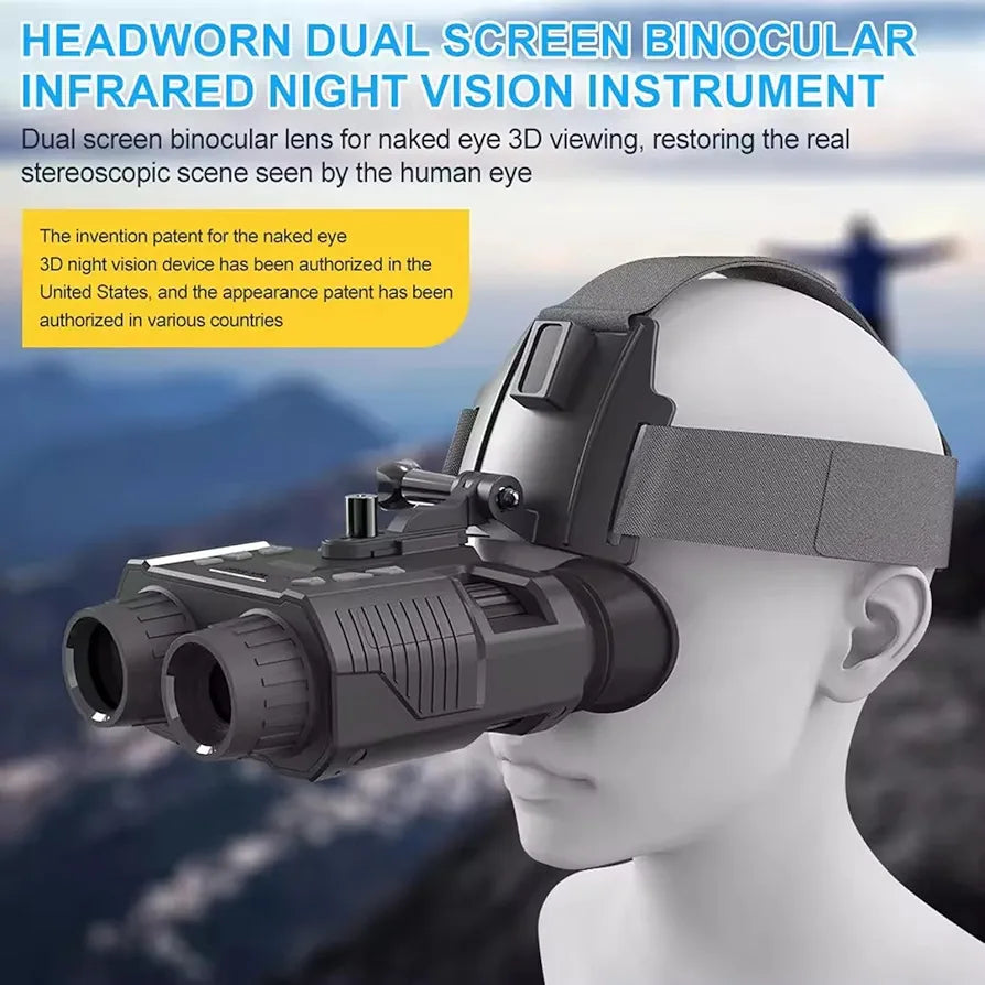 NV8000 Night Vision Goggles for Adults, 3D Head Mounted Night Vision Binoculars 8X Digital Zoom FHD Hands Free Nightvision Goggles for Helmet