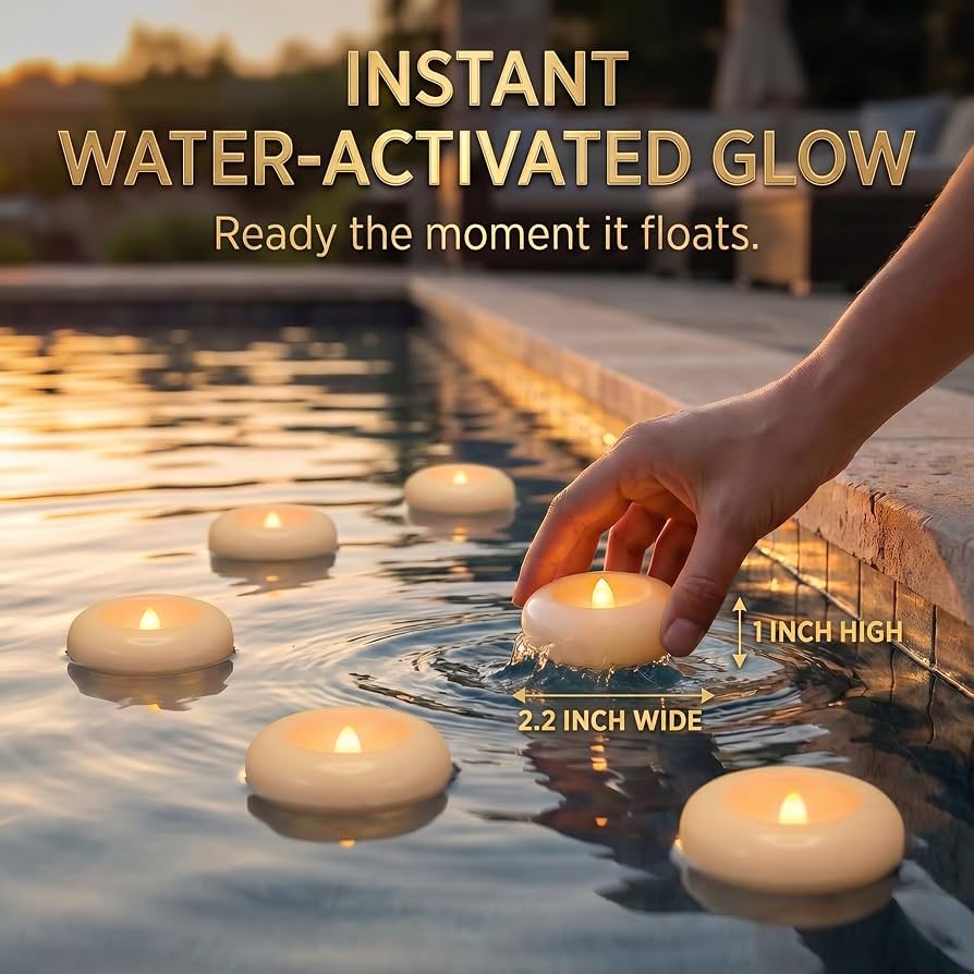 Flameless Water Floating LED Candles