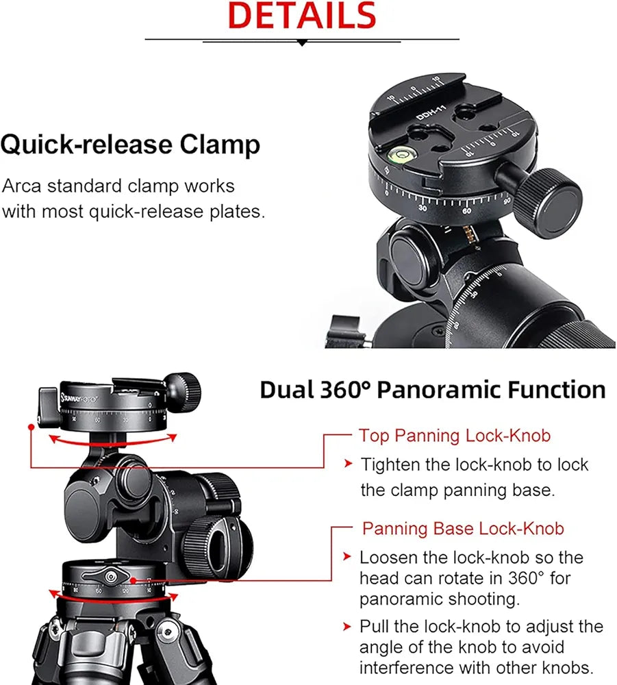 SUNWAYFOTO Geared Head GH-Pro II Tripod Head
